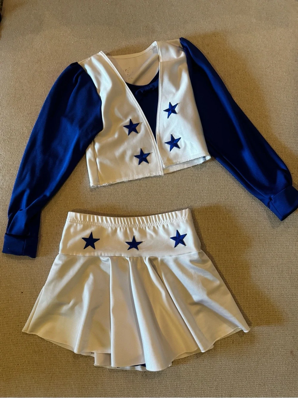 Dallas Cowboys Cheerleader Costume Set Girls XL 2-Piece Uniform